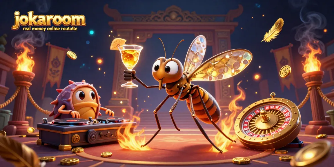 Experience jokaroom real money online roulette with dynamic characters and casino elements in an engaging 3D scene.